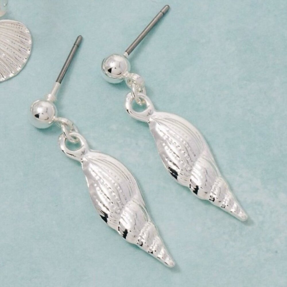 Allie Silver Shell Drop Earrings 15$